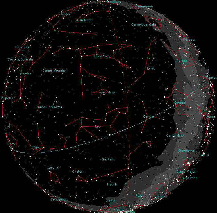Der Sternenhimmel Mitte April von La Palma aus gesehen