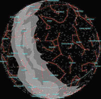 Der nächtliche Himmel über der Insel La Palma im August