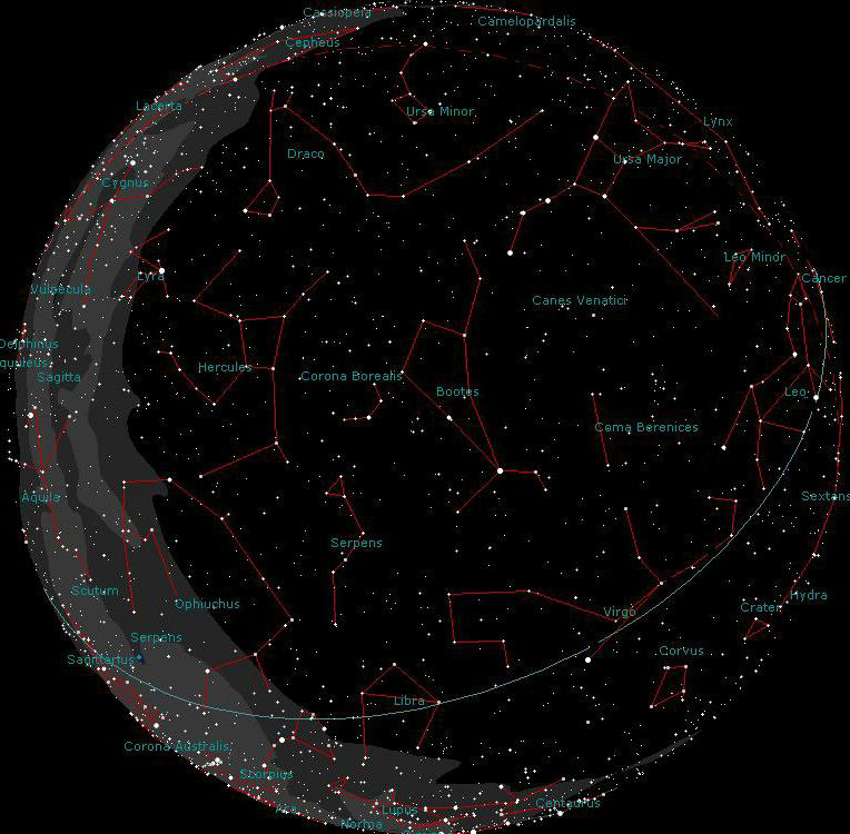 Der Sternenhimmel Mitte Juli von La Palma aus gesehen