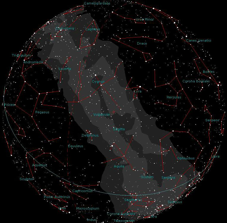 Der Sternenhimmel Mitte September von La Palma aus gesehen