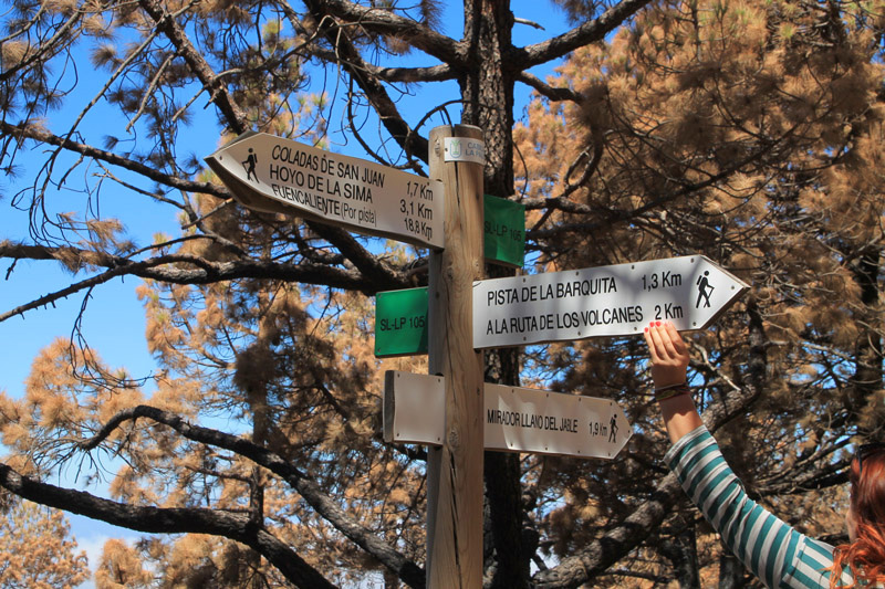 Nach dem großen Feuer im August bleiben, neben großen Schäden auch ein paar kleine Malaisen übrig. - So müssen auch die meisten Schilder der Vulkanroute ersetzt werden, da durch Heißverformung ein paar der Schilder dauerhaft beschädigt wurden