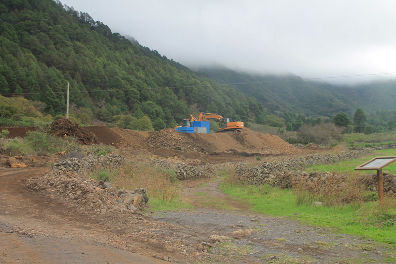 Speicherbecken oberhalb El Paso im Bau
